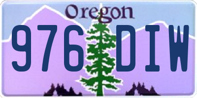 OR license plate 976DIW