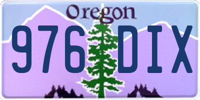 OR license plate 976DIX
