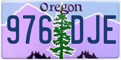 OR license plate 976DJE