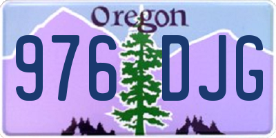 OR license plate 976DJG