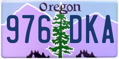OR license plate 976DKA