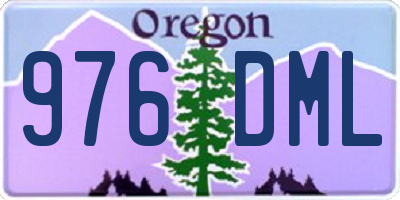 OR license plate 976DML