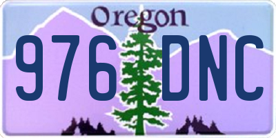 OR license plate 976DNC