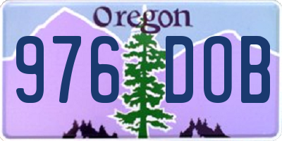 OR license plate 976DOB