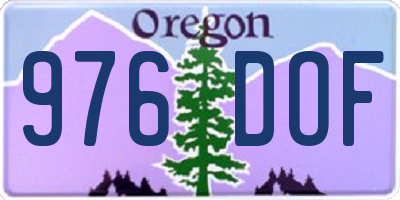 OR license plate 976DOF