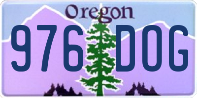 OR license plate 976DOG