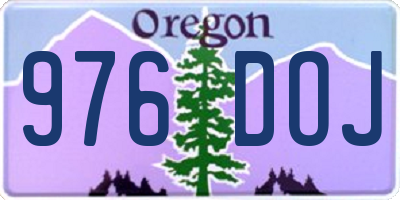OR license plate 976DOJ