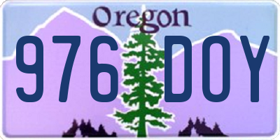 OR license plate 976DOY