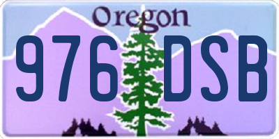 OR license plate 976DSB