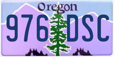 OR license plate 976DSC