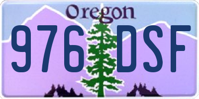 OR license plate 976DSF