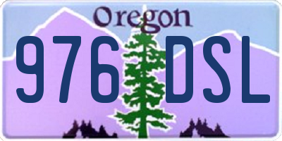 OR license plate 976DSL