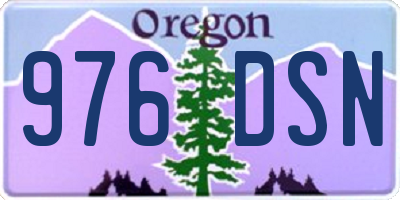 OR license plate 976DSN