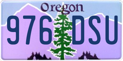 OR license plate 976DSU
