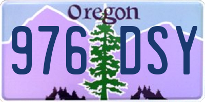 OR license plate 976DSY