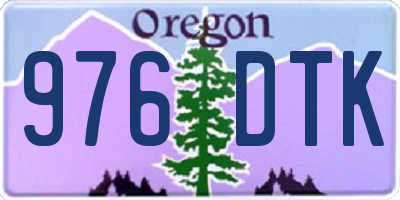 OR license plate 976DTK