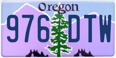 OR license plate 976DTW