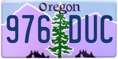 OR license plate 976DUC