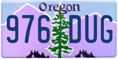OR license plate 976DUG