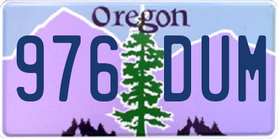 OR license plate 976DUM