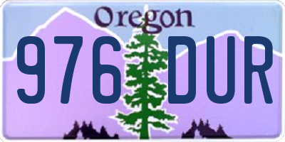OR license plate 976DUR