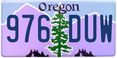 OR license plate 976DUW