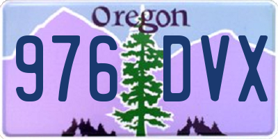 OR license plate 976DVX