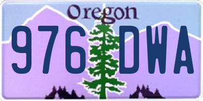 OR license plate 976DWA