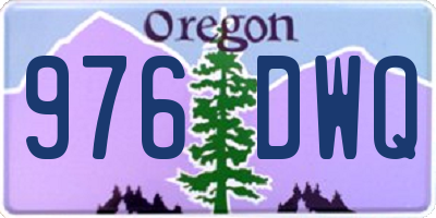 OR license plate 976DWQ