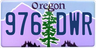 OR license plate 976DWR
