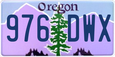 OR license plate 976DWX