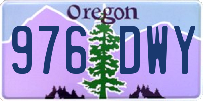 OR license plate 976DWY