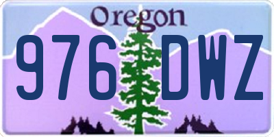 OR license plate 976DWZ