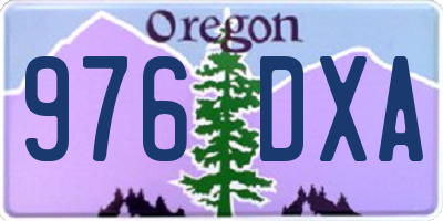 OR license plate 976DXA