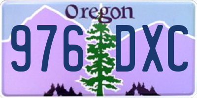 OR license plate 976DXC