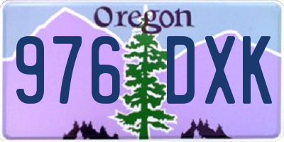 OR license plate 976DXK