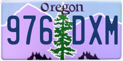 OR license plate 976DXM