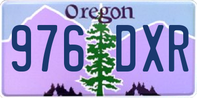 OR license plate 976DXR