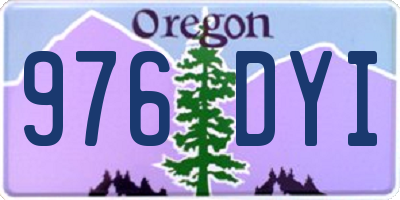 OR license plate 976DYI
