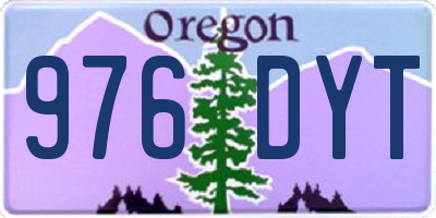 OR license plate 976DYT