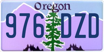 OR license plate 976DZD