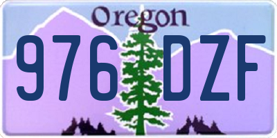 OR license plate 976DZF