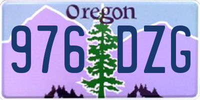 OR license plate 976DZG