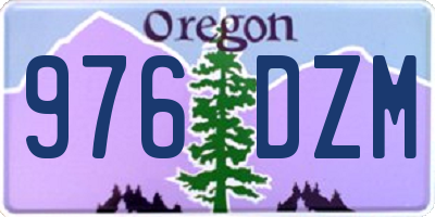 OR license plate 976DZM
