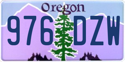 OR license plate 976DZW