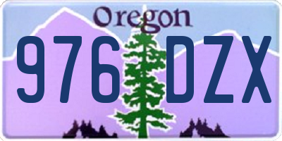 OR license plate 976DZX