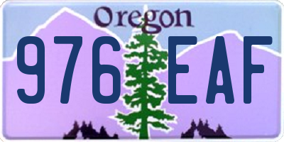 OR license plate 976EAF