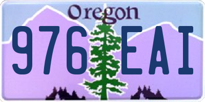 OR license plate 976EAI