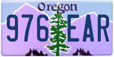 OR license plate 976EAR