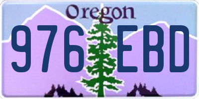 OR license plate 976EBD